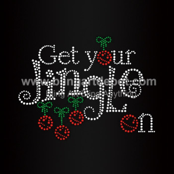 Get Your Jingle On Iron On Rhinestone Heat Transfers